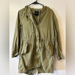 Madewell Madewell Fishtail Anorak hooded jacket in army green